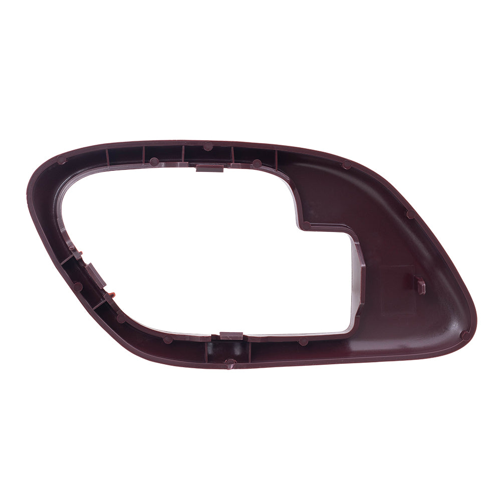 Brock Replacement Passengers Inside Inner Red Door Handle Trim Bezel Compatible with Pickup Escalade Tahoe Suburban Yukon