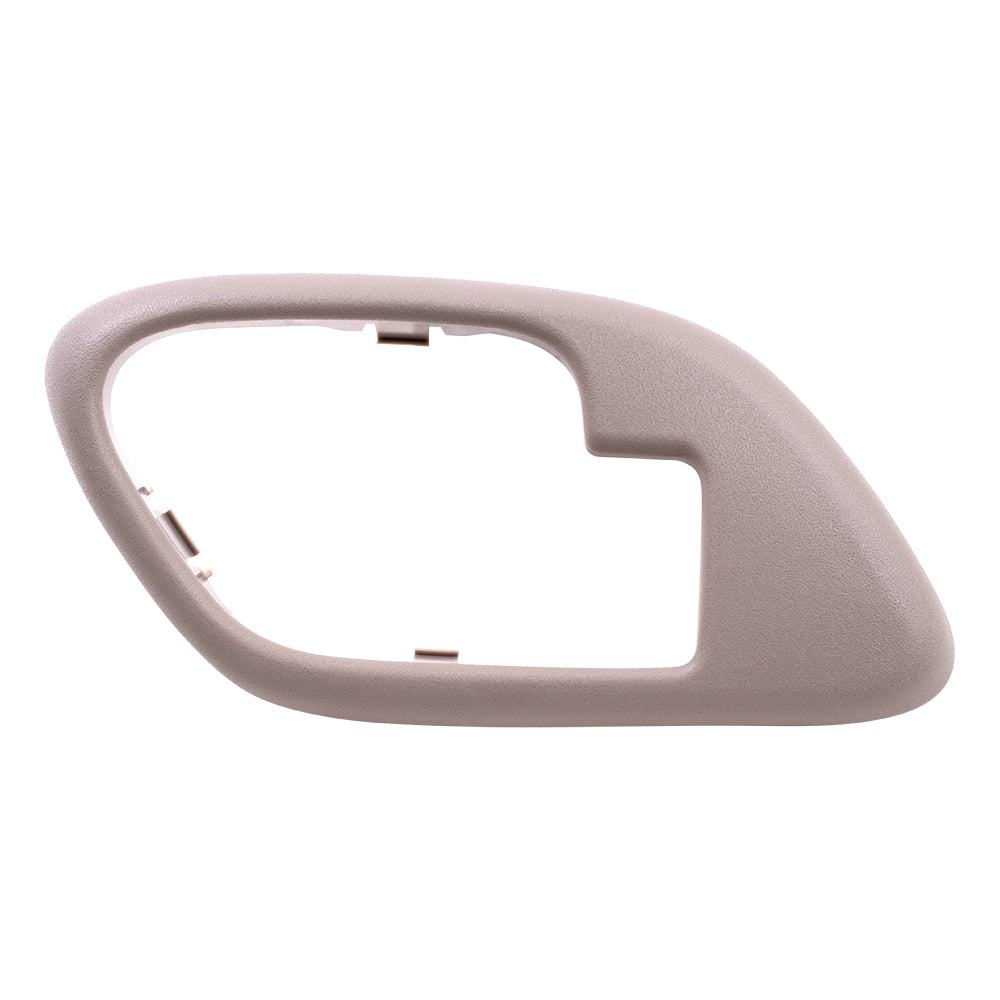 Brock Replacement Drivers Inside Inner Tan Door Handle Trim Bezel Compatible with Pickup Escalade Tahoe Suburban Yukon