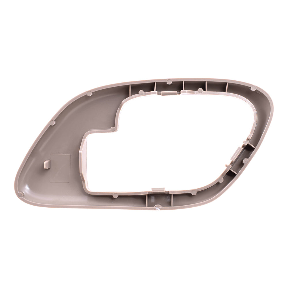 Brock Replacement Drivers Inside Inner Tan Door Handle Trim Bezel Compatible with Pickup Escalade Tahoe Suburban Yukon