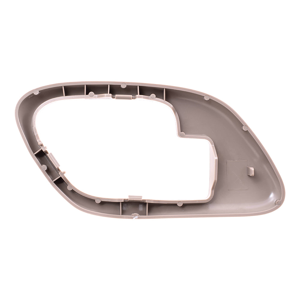 Brock Replacement Passengers Inside Inner Tan Door Handle Trim Bezel Compatible with Pickup Escalade Tahoe Suburban Yukon