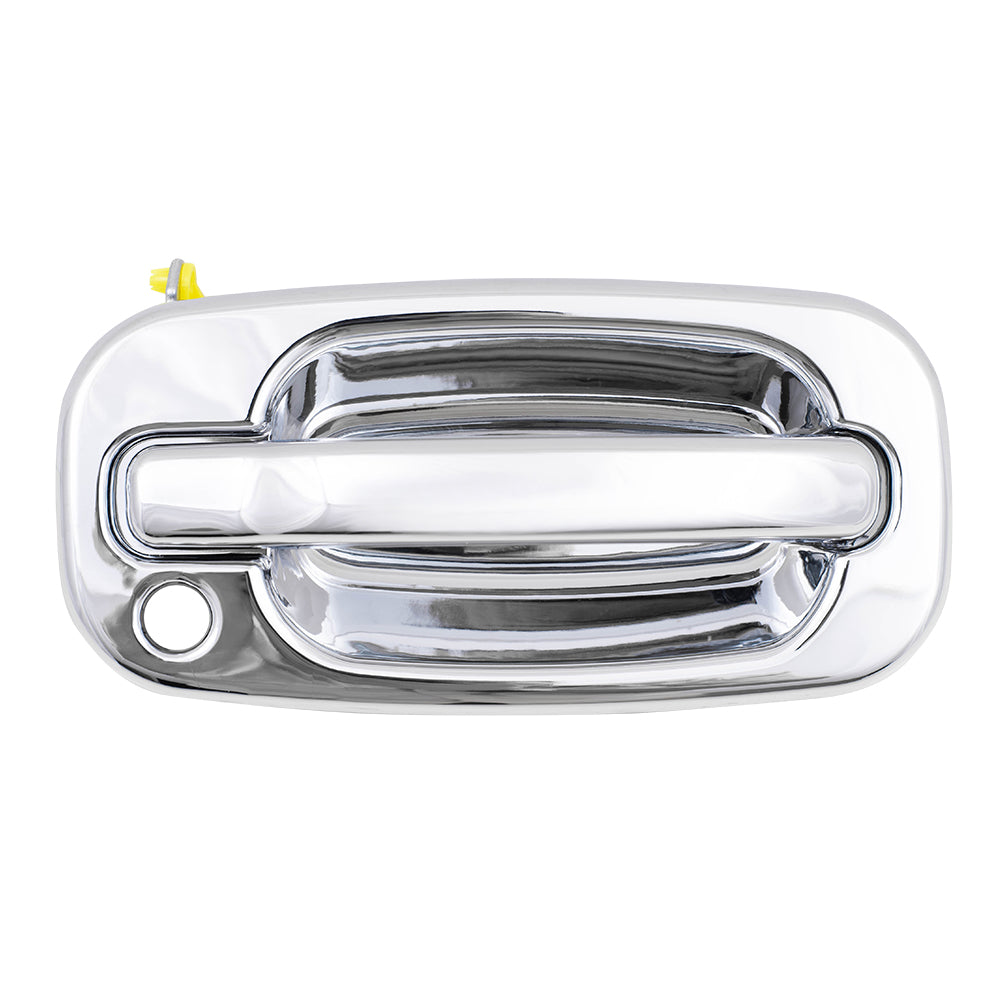 Brock Replacement Passengers Front Outside Outer Chrome Specialty Door Handle with Keyhole compatible with Pickup Truck