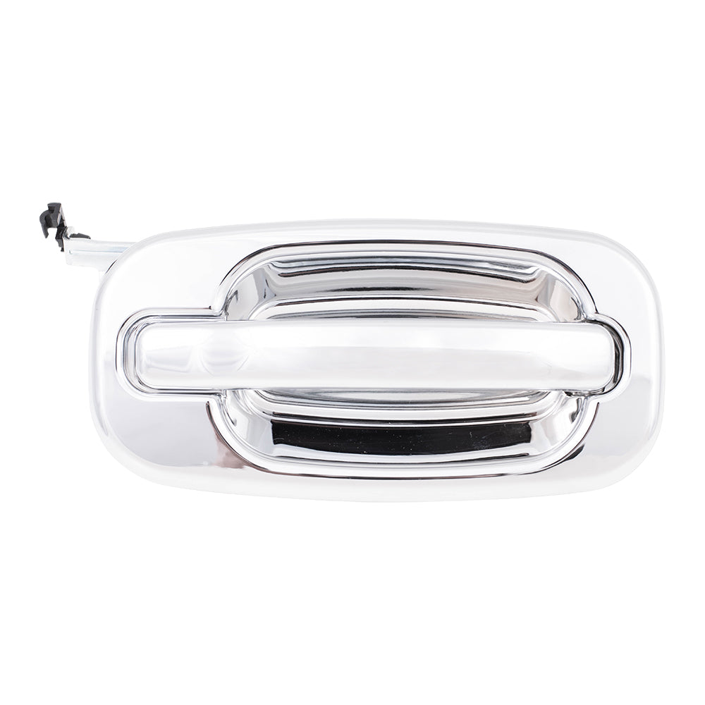 Brock Replacement Passengers Rear Outside Outer Chrome Specialty Door Handle compatible with Pickup Truck