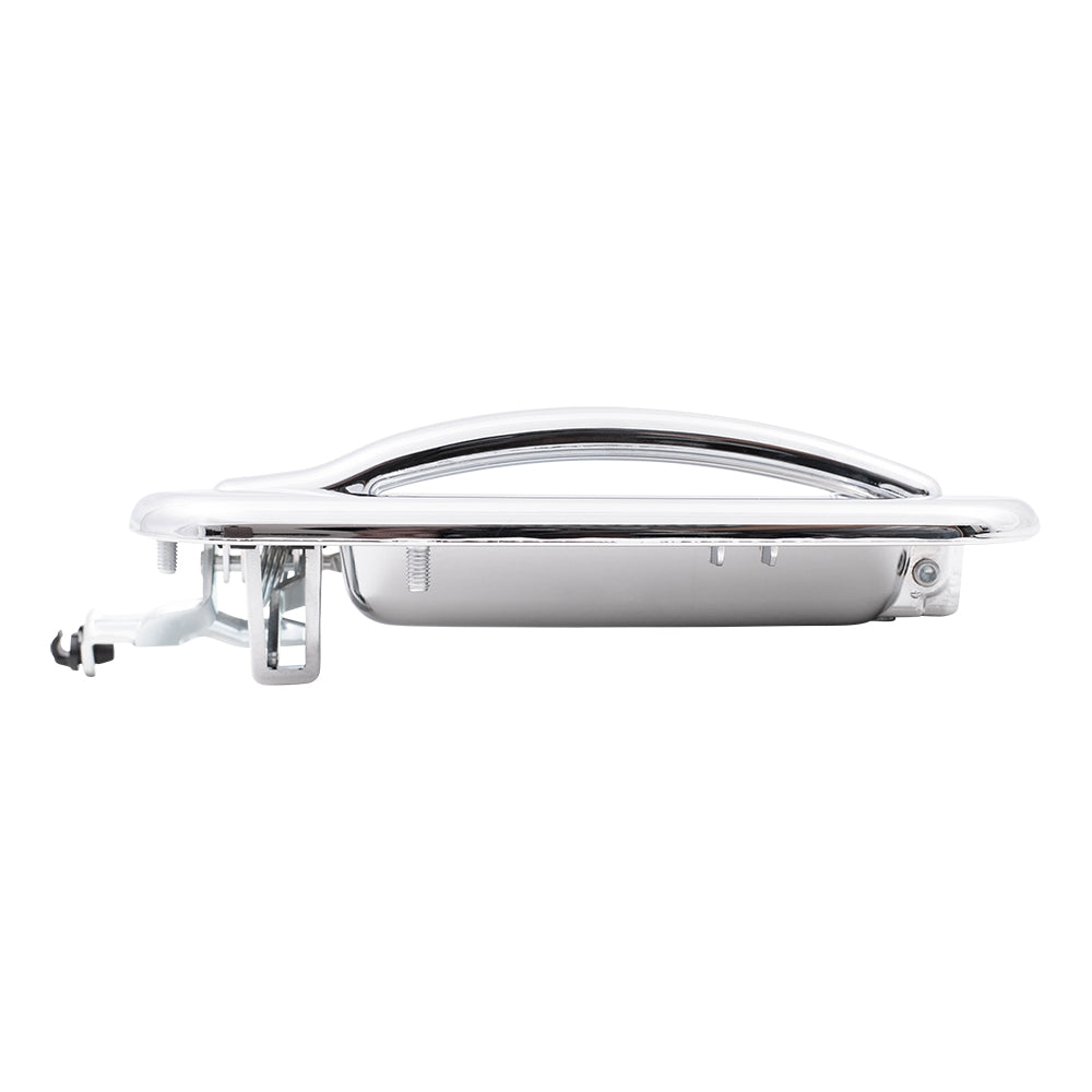 Brock Replacement Passengers Rear Outside Outer Chrome Specialty Door Handle compatible with Pickup Truck