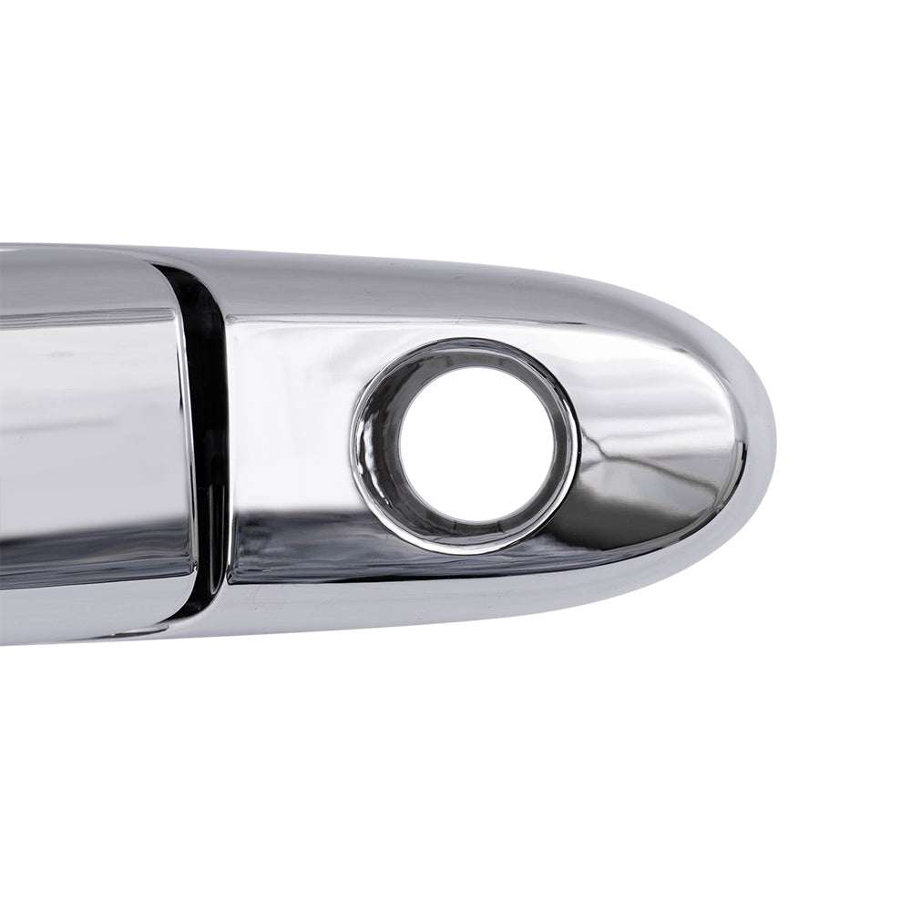 Brock Replacement Passengers Outside Front Chrome Door Handle with Keyhole compatible with G5 Cobalt Solstice Sky 25869322 25867554