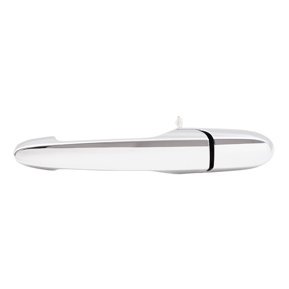 Brock Replacement Drivers Rear Outside Outer Chrome Door Handle compatible with 15936041