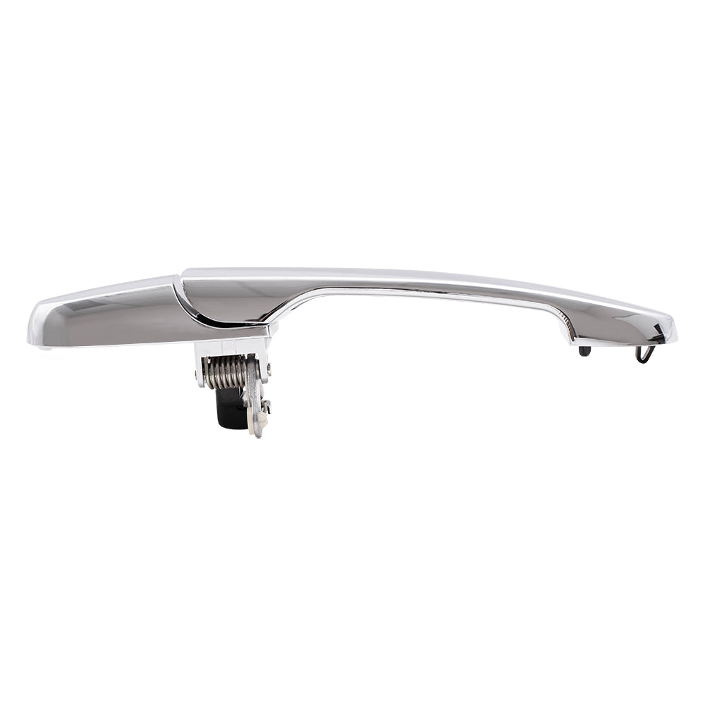 Brock Replacement Drivers Rear Outside Outer Chrome Door Handle compatible with 15936041