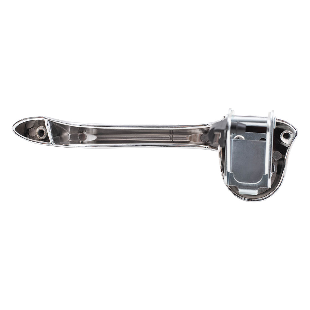 Brock Replacement Pair of Outside Outer Chrome Door Handles compatible with C4DZ-6222405A