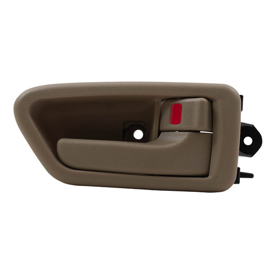 Brock Replacement Passengers Beige Inside Interior Front Rear Door Handle w/ Bezel Compatible with 1997-2001 Camry TO1353167