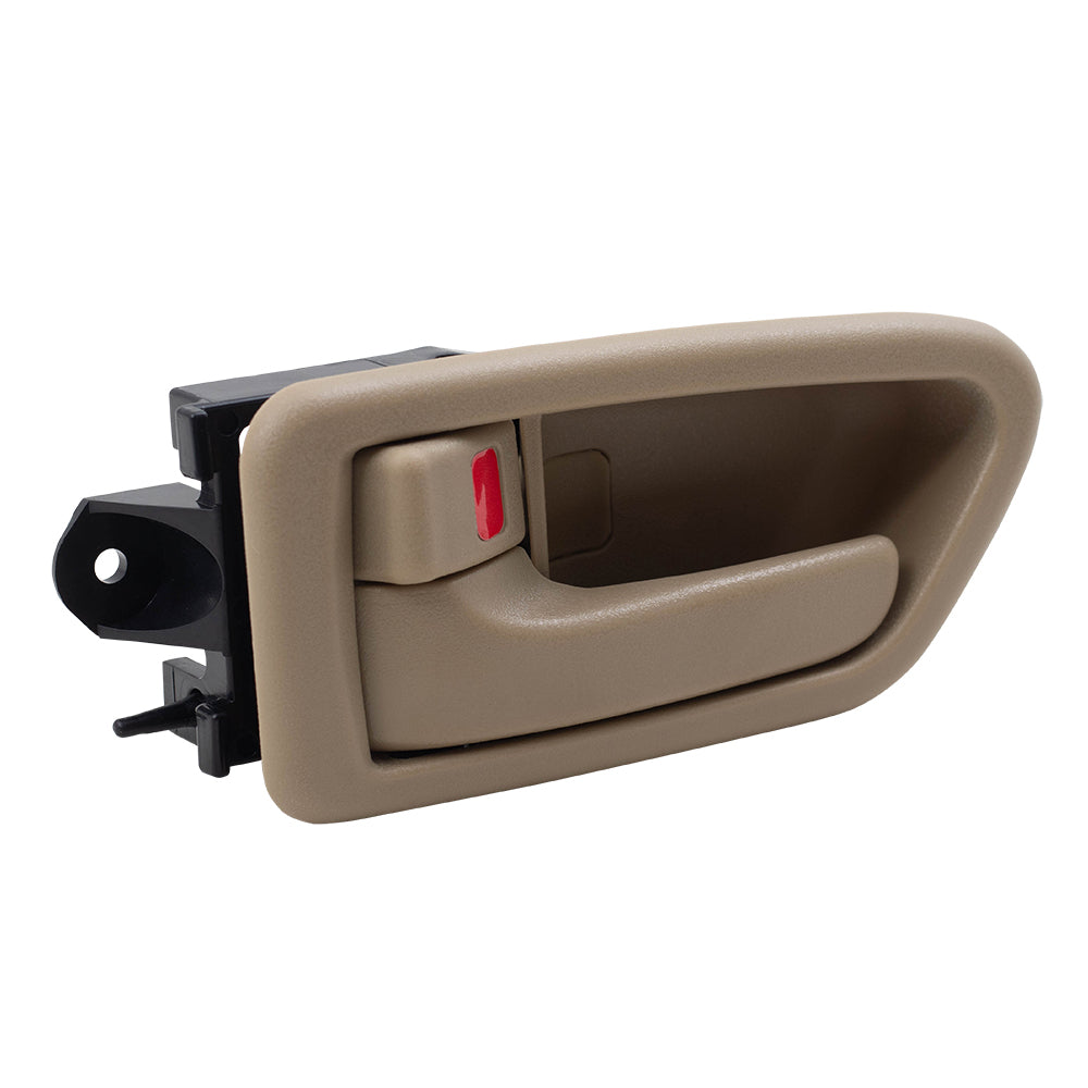 Brock Replacement Drivers Inside Inner Tan Door Handle with Bezel Compatible with 1997-2001 Camry 69206AA010B0