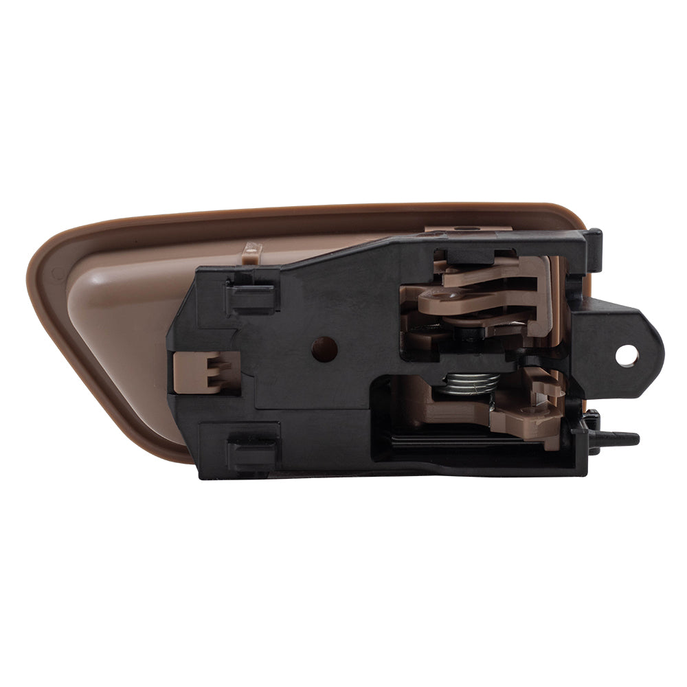 Brock Replacement Drivers Inside Inner Tan Door Handle with Bezel Compatible with 1997-2001 Camry 69206AA010B0