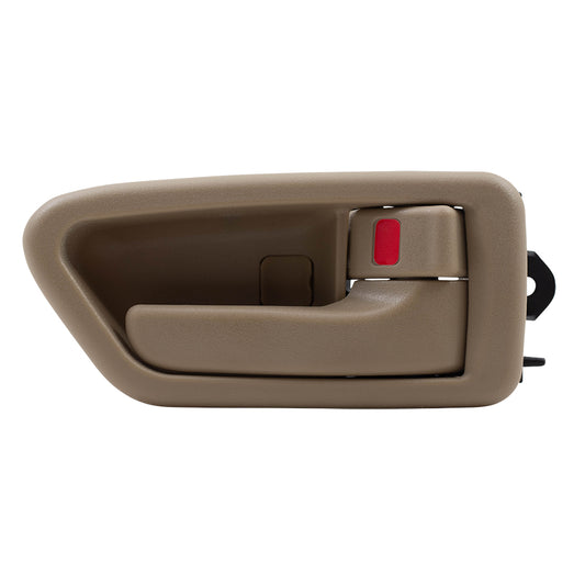 Brock Replacement Passengers Inside Inner Tan Door Handle with Bezel Compatible with 1997-2001 Camry 69205AA010B0