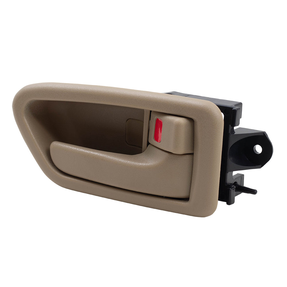 Brock Replacement Passengers Inside Inner Tan Door Handle with Bezel Compatible with 1997-2001 Camry 69205AA010B0