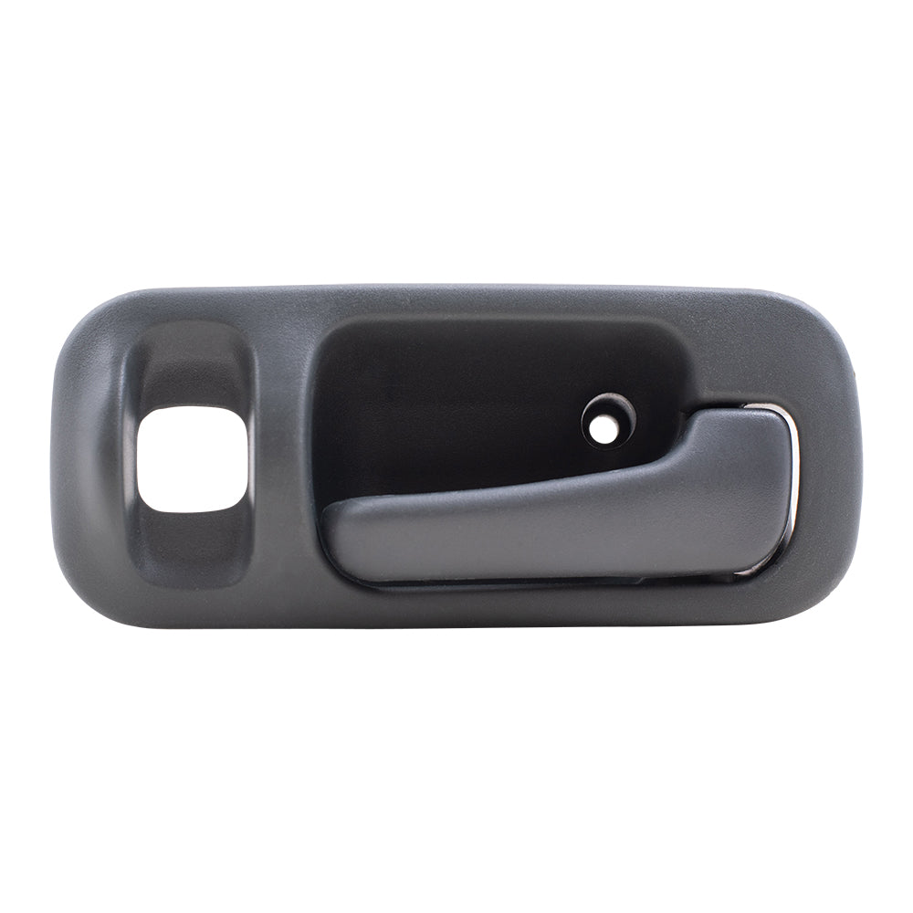 Brock Replacement Passengers Rear Inside Inner Grey Door Handle Compatible with 92-95 Civic Sedan 72620SR4J02ZB