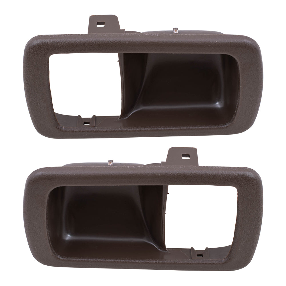 Brock Replacement Driver and Passenger Inside Inner Brown Door Handle Trim Bezels Compatible with 92-96 Camry 69277-32060-W3 69277-32060-W3