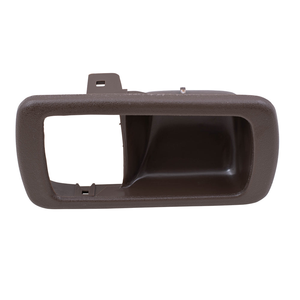 Brock Replacement Passengers Inside Interior Inner Brown Door Handle with Trim Bezel Compatible with 92-96 Camry 69277-32060-S4 69205-32070-W3