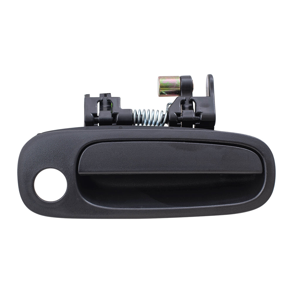 Brock Replacement Front Passenger Side Outside Door Handle Textured Black Compatible with 1998-2002 Corolla 94857480