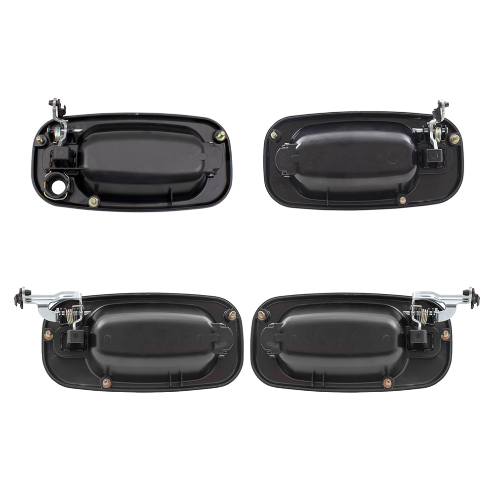 Brock Replacement Front and Rear Outside Door Handles 4 Piece Set Compatible with 2000-2007 Various Model Trucks & SUVs