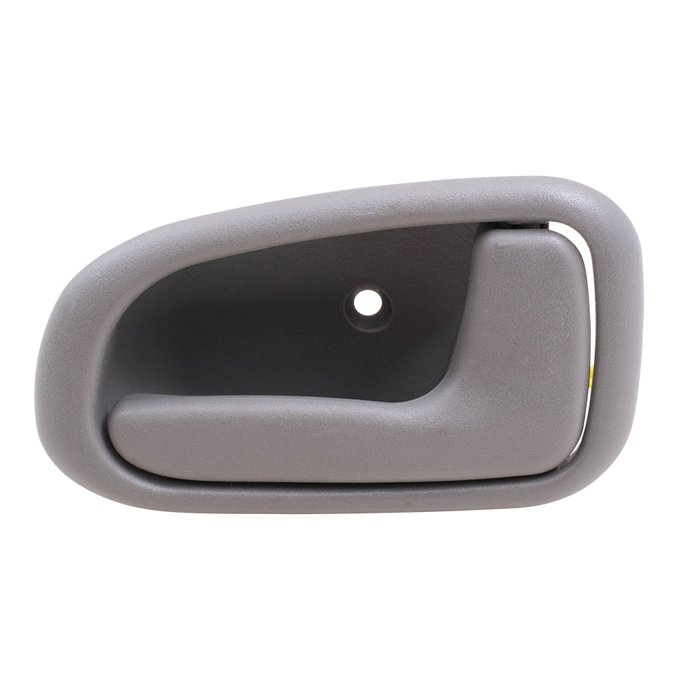 Brock Replacement Passengers Inside Inner Light Gray Door Handle Compatible with 93-97 Corolla Prizm 69205-12130-04