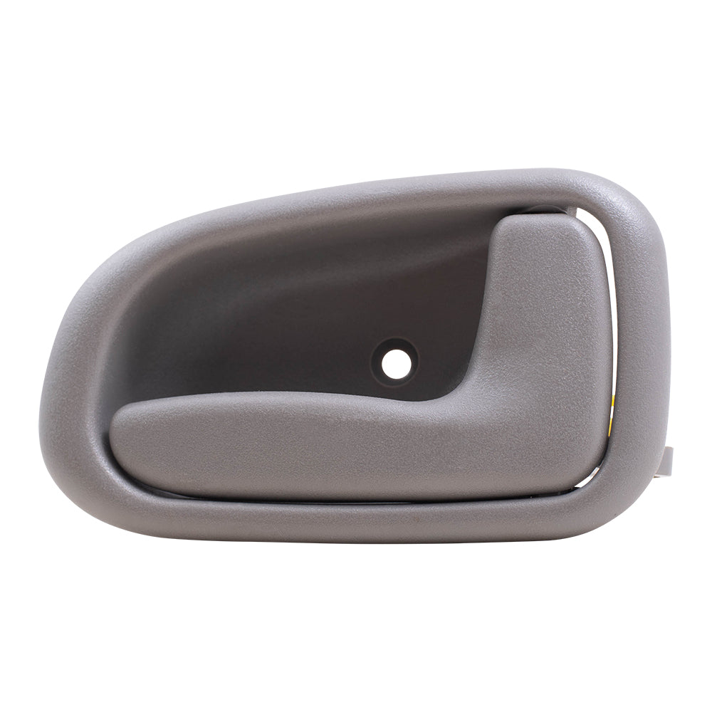 Brock Replacement Passengers Inside Inner Light Gray Door Handle Compatible with 93-97 Corolla Prizm 69205-12130-04