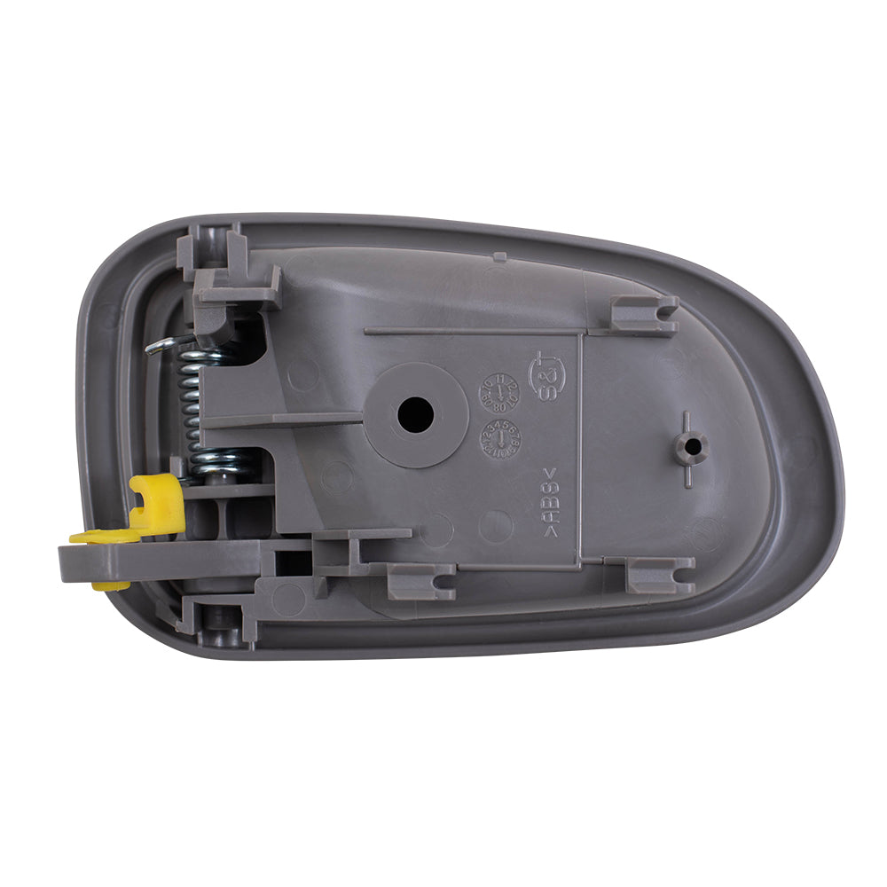 Brock Replacement Passengers Inside Inner Light Gray Door Handle Compatible with 93-97 Corolla Prizm 69205-12130-04