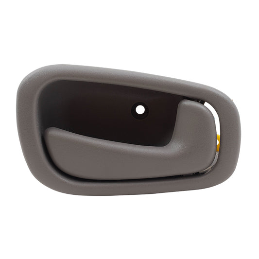 Brock Replacement Passengers Inside Inner Gray Door Handle Compatible with 98-02 Corolla Prizm 69205-02050-B1