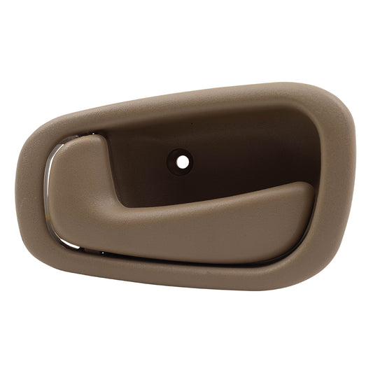 Brock Replacement Drivers Inside Inner Light Brown Door Handle Compatible with 1998-2002 Corolla Prizm