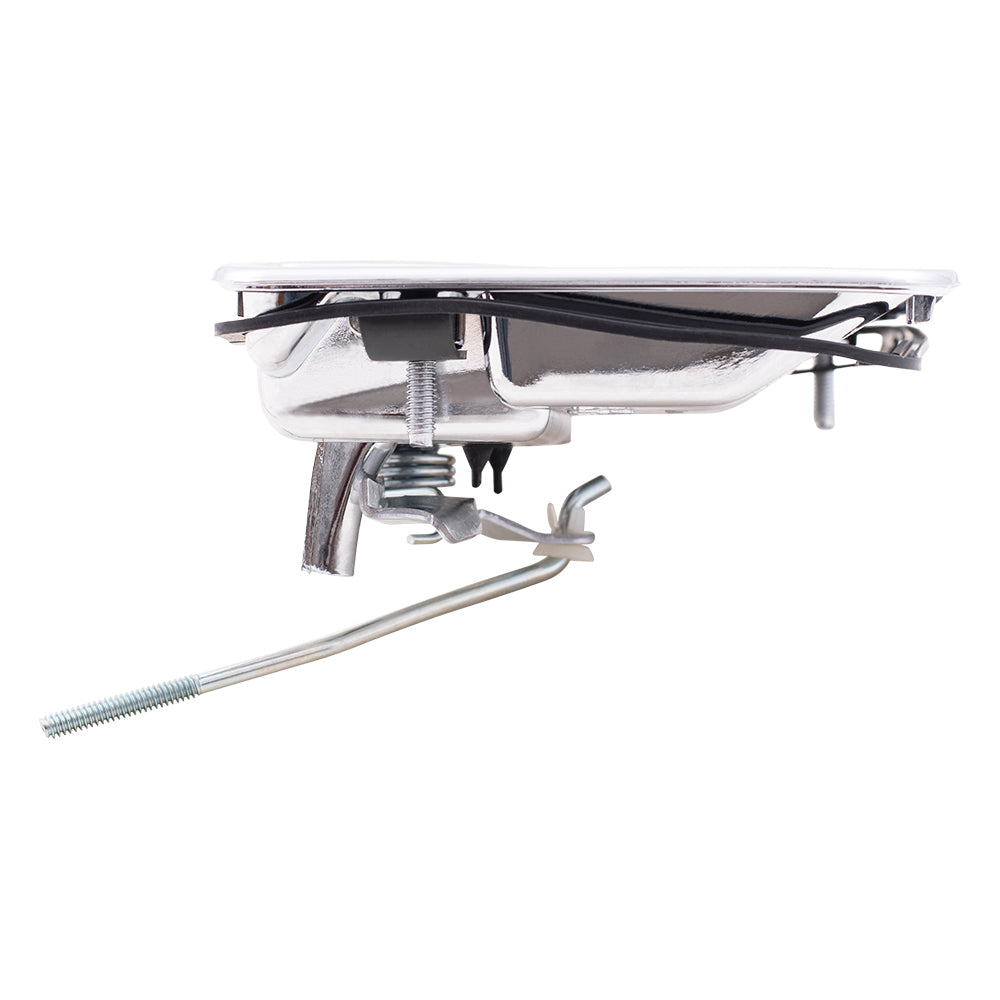 Brock Replacement Driver and Passenger Front Outside Outer Door Handles Chrome compatible with Pickup Truck