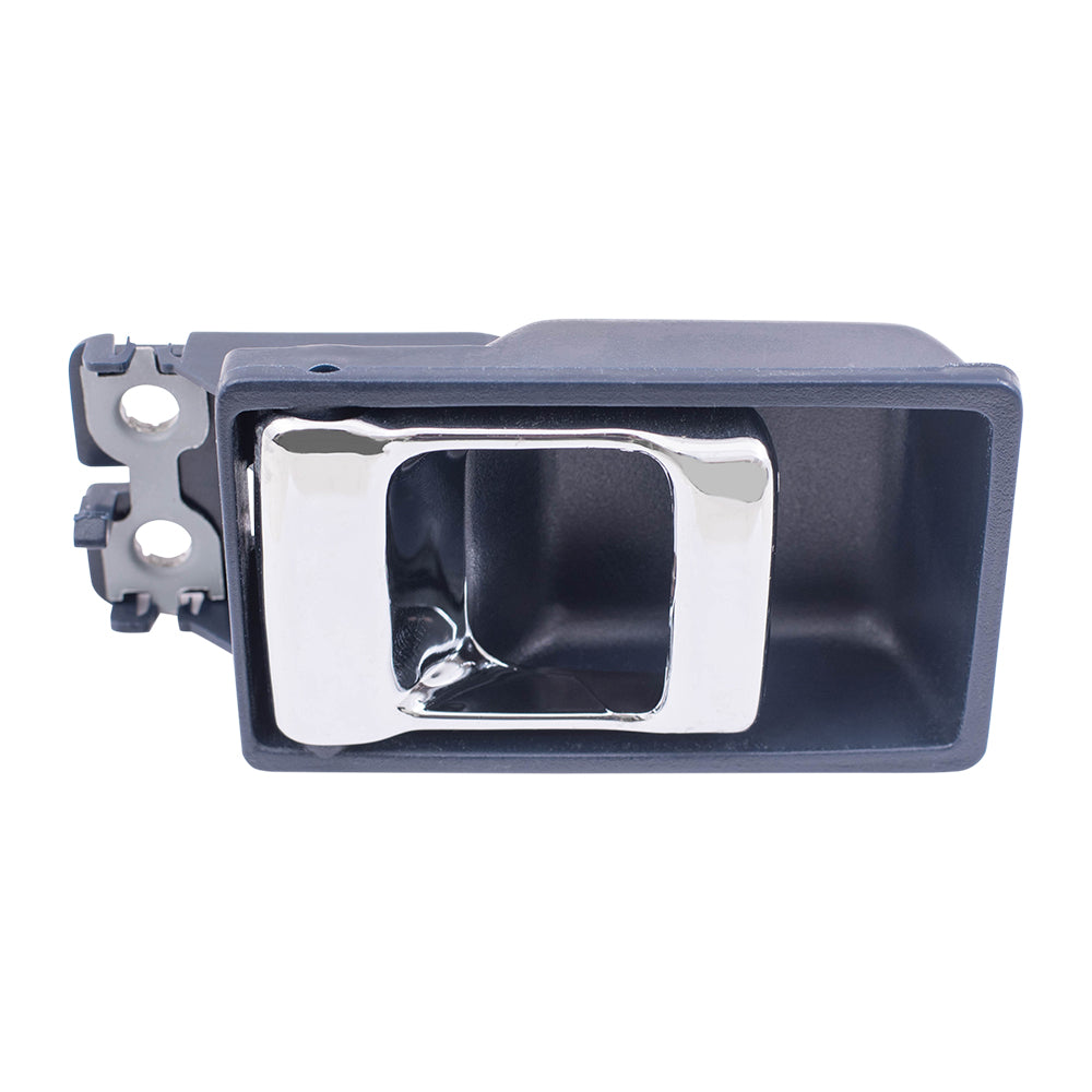 Brock Replacement Inside Inner Blue with Chrome Door Handle Compatible with 86-97 Pickup Truck 8067055G03