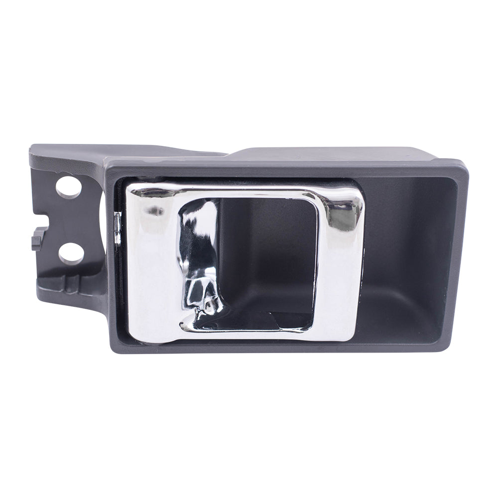 Brock Replacement Inside Inner Gray with Chrome Door Handle Compatible with 86-97 Pickup Truck 8067015G00