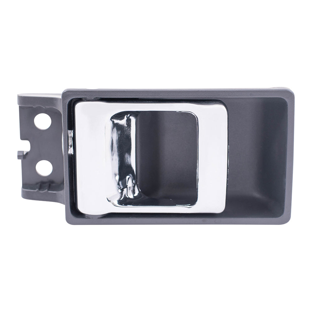 Brock Replacement Inside Inner Gray with Chrome Door Handle Compatible with 86-97 Pickup Truck 8067015G00