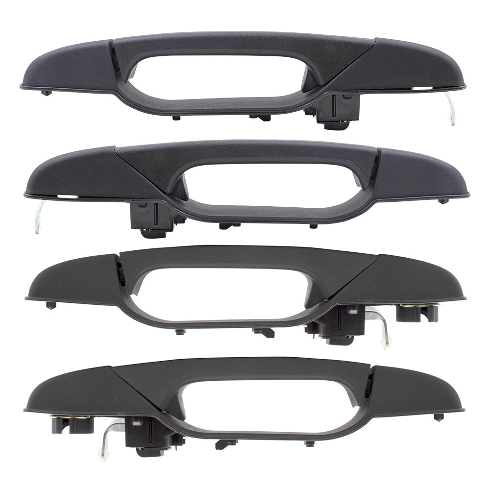 Brock Replacement Front & Rear Outside Door Handles 4 Piece Set Compatible with 2007-2013 Avalanche/Escalade EXT & 2007-2014 Silverado/Sierra & Denali/Escalade/Escalade ESV/Suburban/Tahoe/Yukon