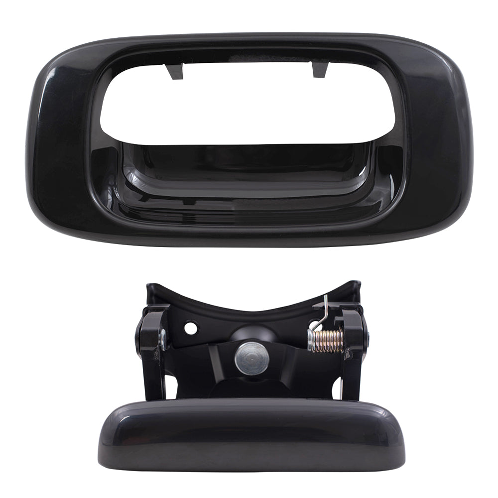 Brock Replacement Tailgate Handle and Tailgate Handle Bezel Set Compatible with 1999-2007 Silverado & 1999-2007 Sierra