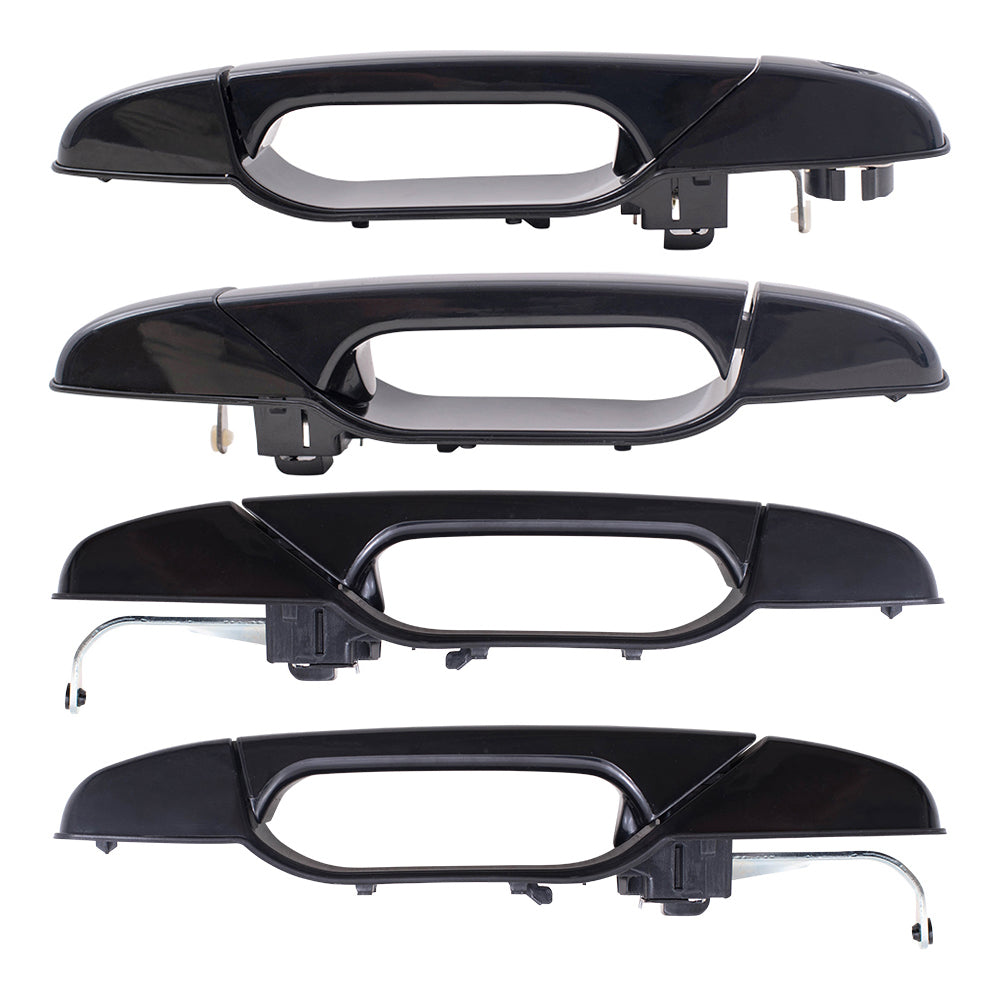 Brock Replacement Front and Rear Outside Door Handles 4 Piece Set Compatible with 2007-2013 Avalanche/Sierra Denali/Escalade EXT & 2007-2014 Silverado/Sierra/Escalade & ESV/Suburban/Tahoe/Yukon