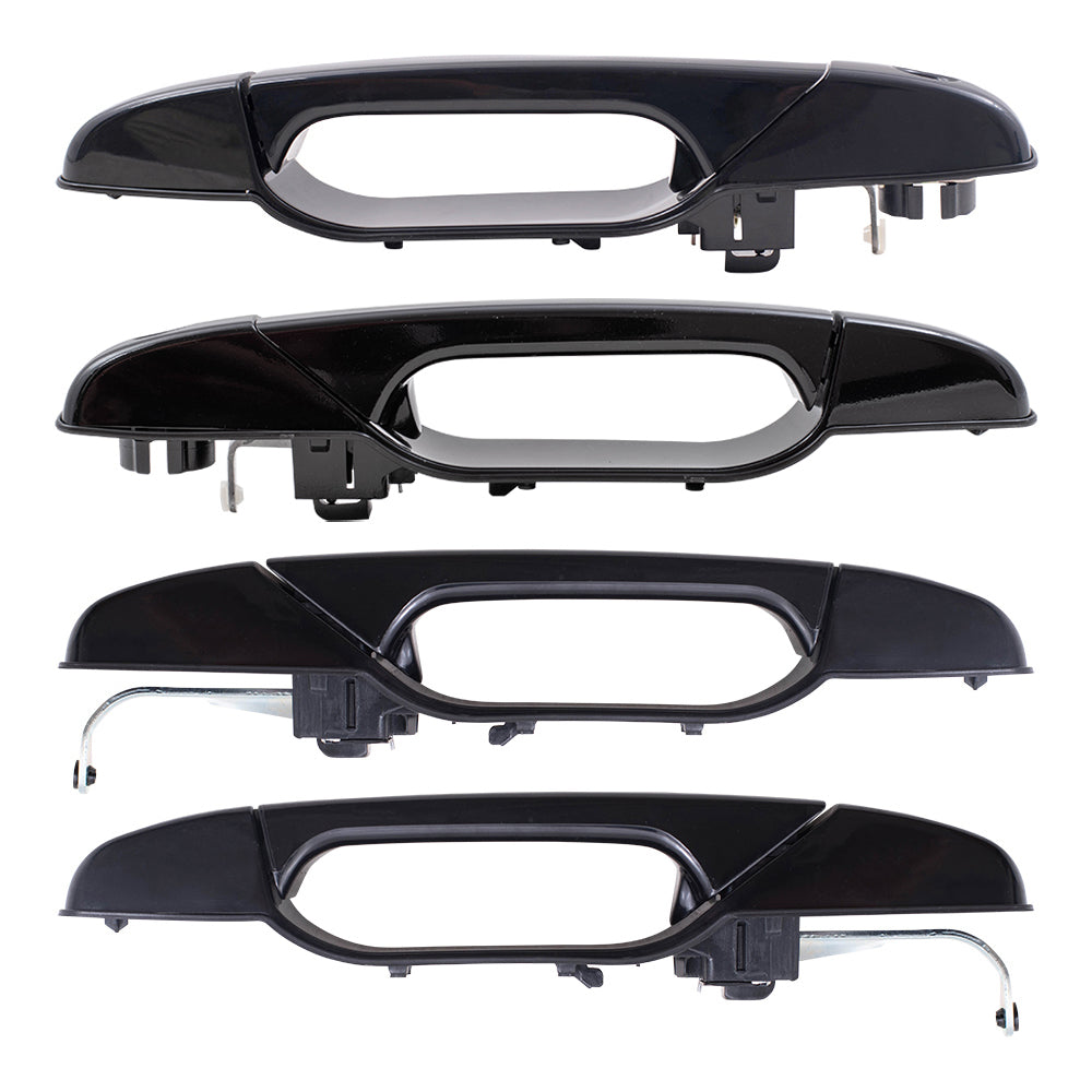 Brock Replacement Front and Rear Outside Door Handles 4 Piece Set Compatible with 2007-2013 Avalanche/Sierra Denali/Escalade EXT & 2007-2014 Silverado/Sierra/Escalade & ESV/Suburban/Tahoe/Yukon