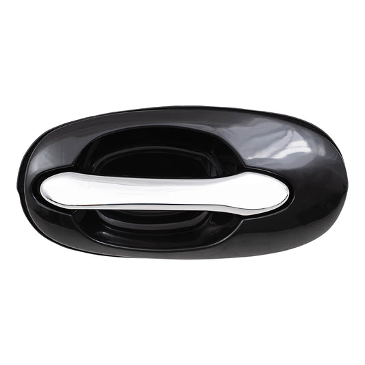 Brock Replacement Drivers Outside Outer Sliding Door Handle Black with Chrome compatible with Van 0K53B73410BXX