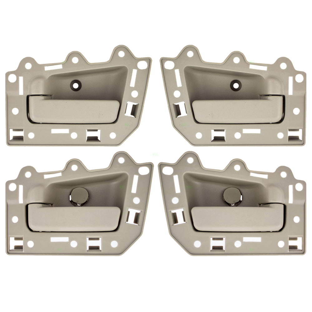 Brock Replacement Set of Four Inside Inner Interior Beige Door Handles Compatible with 05-10 Grand Cherokee SUV