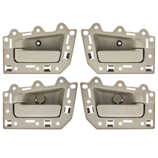 Brock Replacement Set of Four Inside Inner Interior Beige Door Handles Compatible with 05-10 Grand Cherokee SUV