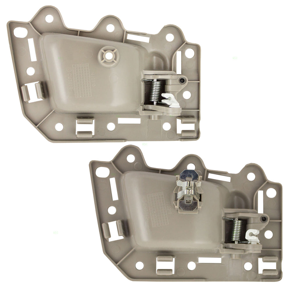 Brock Replacement Set of Two Drivers Inside Inner Interior Beige Door Handle Compatible with 1EG811J3AA 1HR371J3AJ