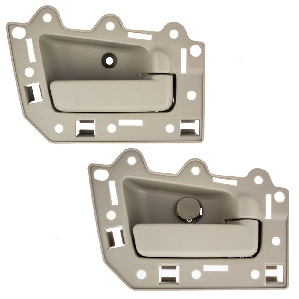 Brock Replacement Set of Two Passengers Inside Inner Interior Beige Door Handle Compatible with 05-10 Grand Cherokee SUV