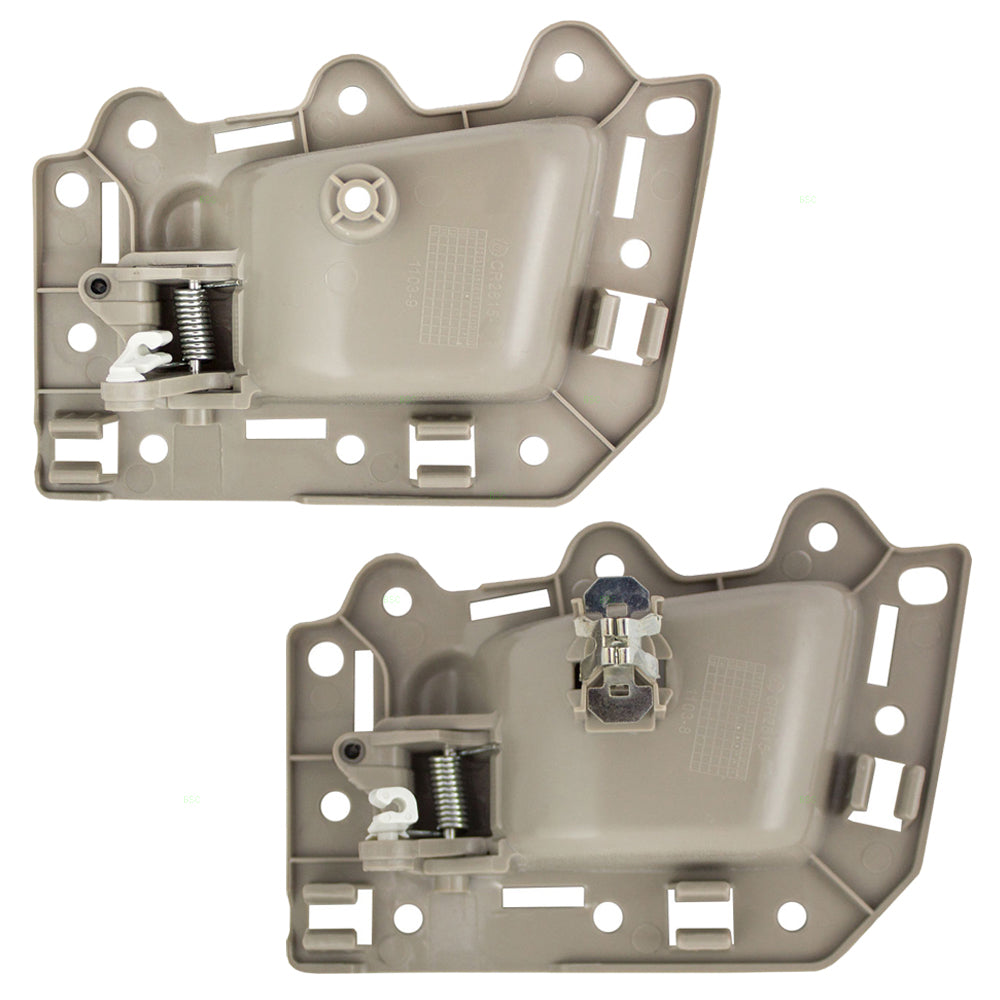 Brock Replacement Passenger Side Set Inside Door Handles Beige Compatible with 05-10 Grand Cherokee