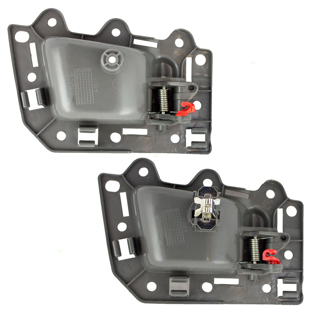 Brock Replacement Driver Side Set Inside Door Handles Gray Compatible with 05-10 Grand Cherokee