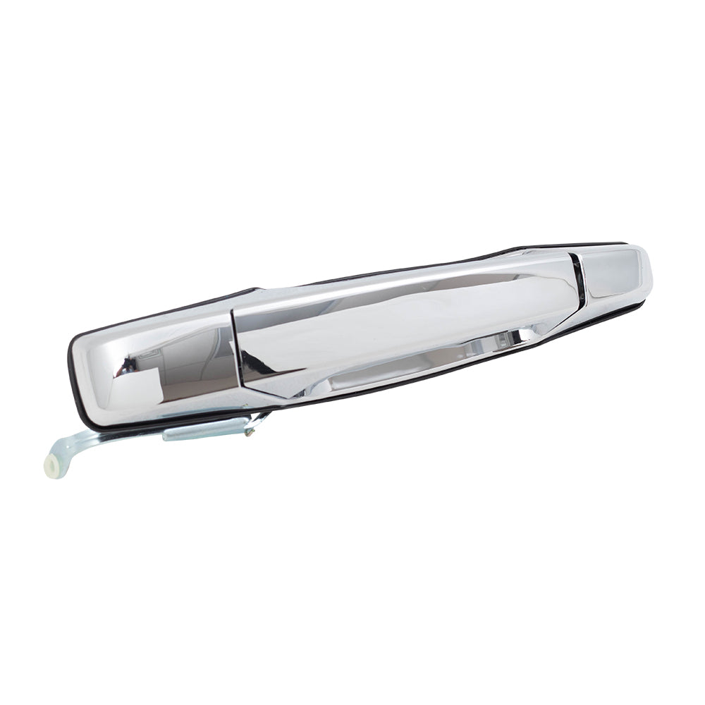 Brock Replacement Passengers Outside Rear Chrome Door Handle compatible with 07-13 Silverado Sierra Pickup Truck 25960522