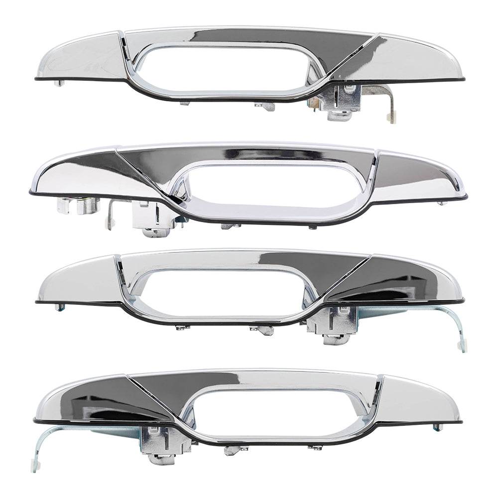 Brock Replacement Front and Rear Outside Door Handles 4 Piece Set Compatible with 2007-2013 Avalanche/Sierra Denali/Escalade EXT & 2007-2014 Silverado/Sierra/Escalade & ESV/Suburban/Tahoe/Yukon