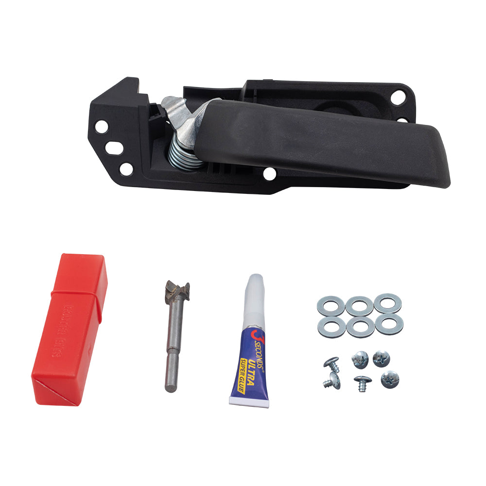 Brock Replacement Passenger Side Inside Door Handle Repair Kit with Lever, Base & Hardware Compatible with 2007-2013 Silverado 1500 & Sierra 1500/ 2007-2014 Silverado 2500/3500 & 2007-2014 Sierra