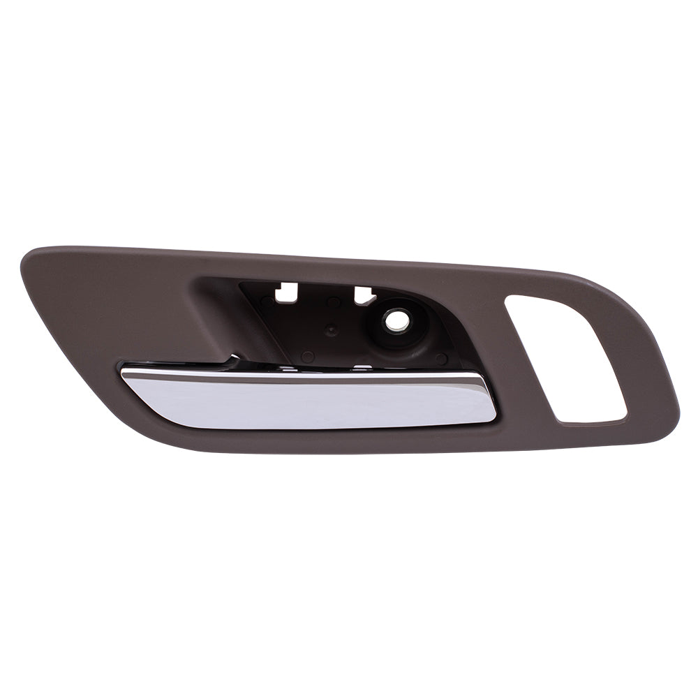 Brock Replacement Drivers Front Inside Interior Door Handle Chrome Lever w/ Cashmere Housing Compatible with Silverado Sierra Escalade Suburban Tahoe Yukon 22855617