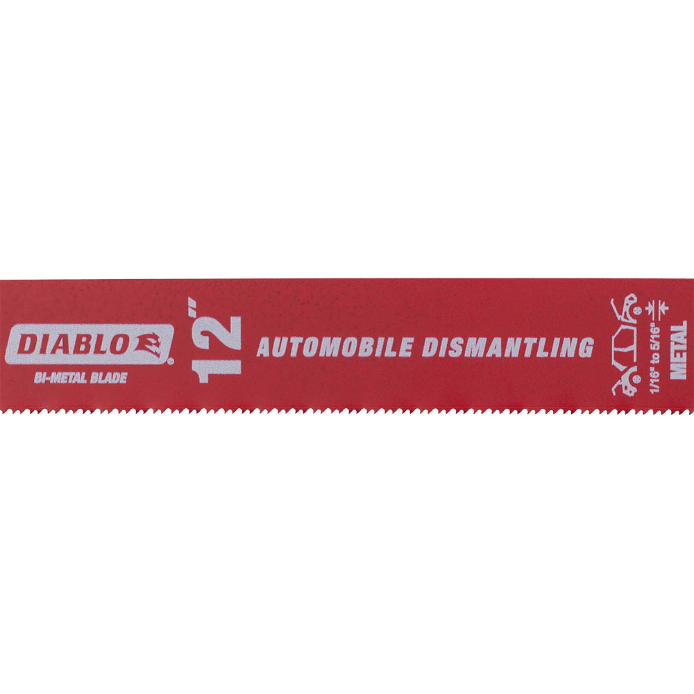 Diablo Steel Demon Bi-Metal Auto Dismantling Reciprocating Saw Blades 12 inch 14/18 TPI for 1/16-5/16 Medium Metals - 25 Pack