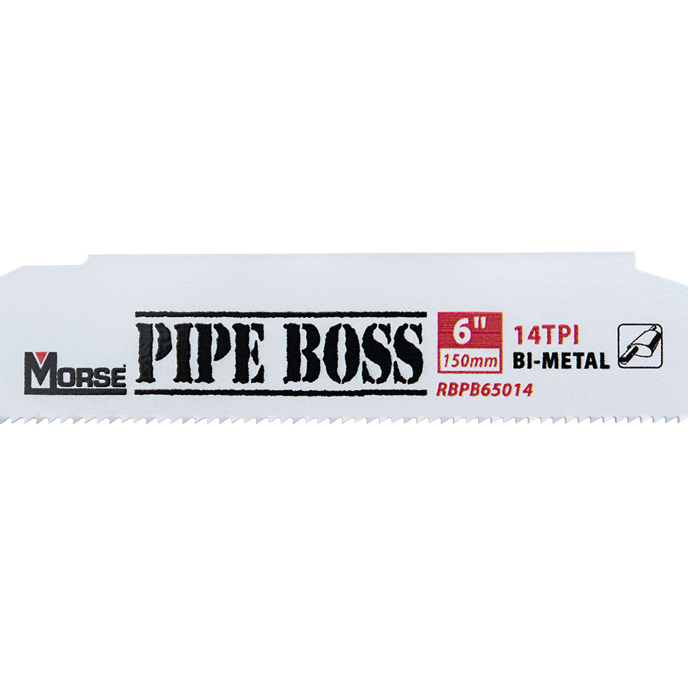 MK Morse Pipe Boss Reciprocating Saw Blade 6" X 1" X .050" 14TPI 25 PACK