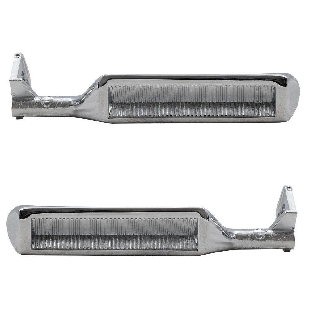 Brock Replacement Pair Set Inside Inner Front Chrome Door Handles Compatible with 1980-1986 F150 Pickup Truck EOTZ1022601B EOTZ1022600B