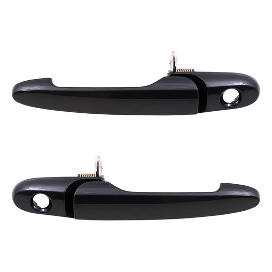 Brock Replacement Pair Set Front Outside Outer Door Handles compatible with Cobalt G5 Solstice Sky 15803519 15844775