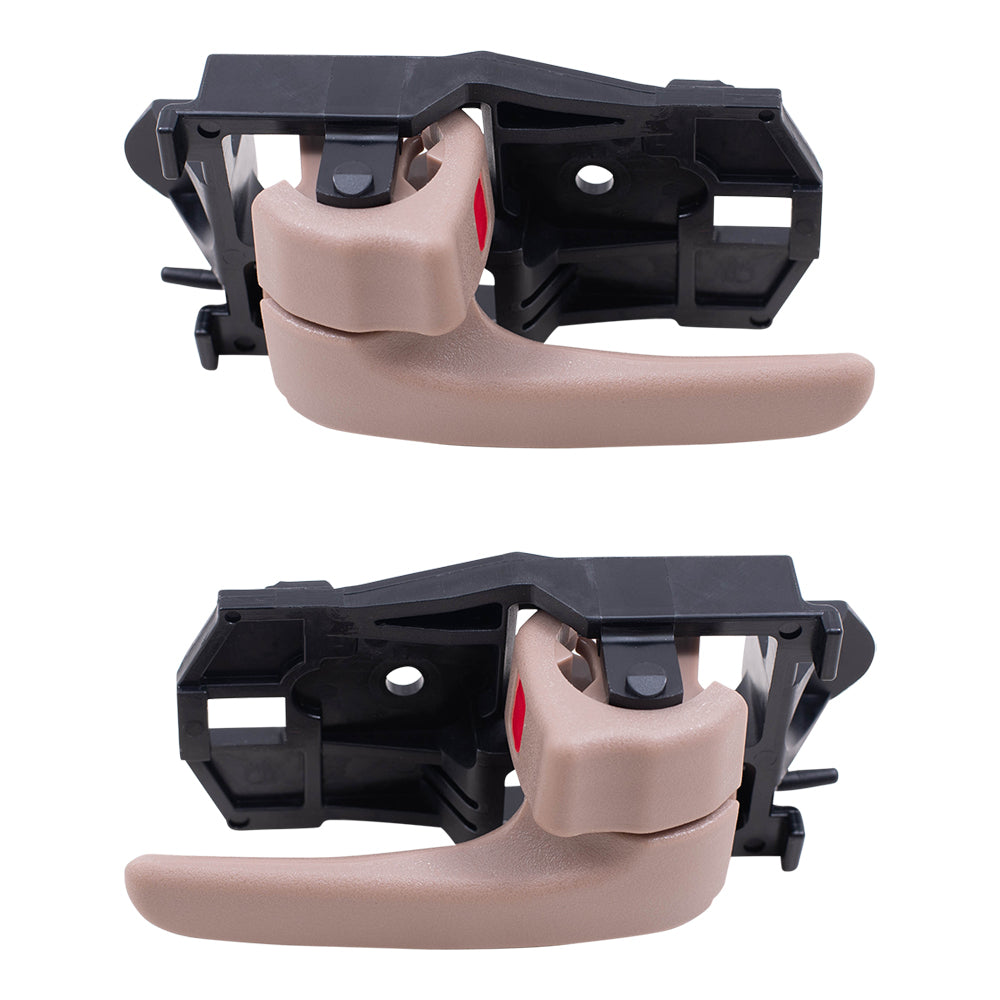 Brock Replacement Driver and Passenger Inside Inner Tan Door Handles Compatible with Camry Sienna Van 69206AA010B0 69205AA010E1